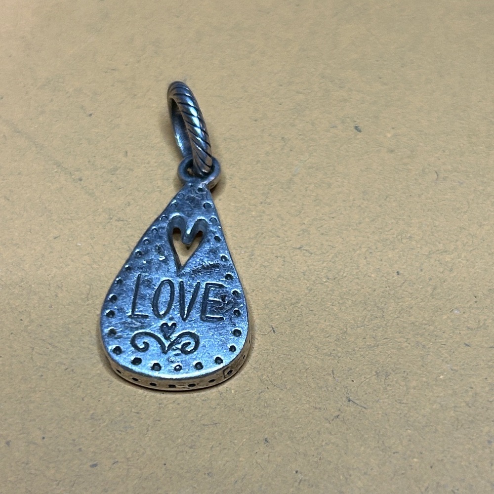 Brighton Silver Love Pendant charm for Bracelet